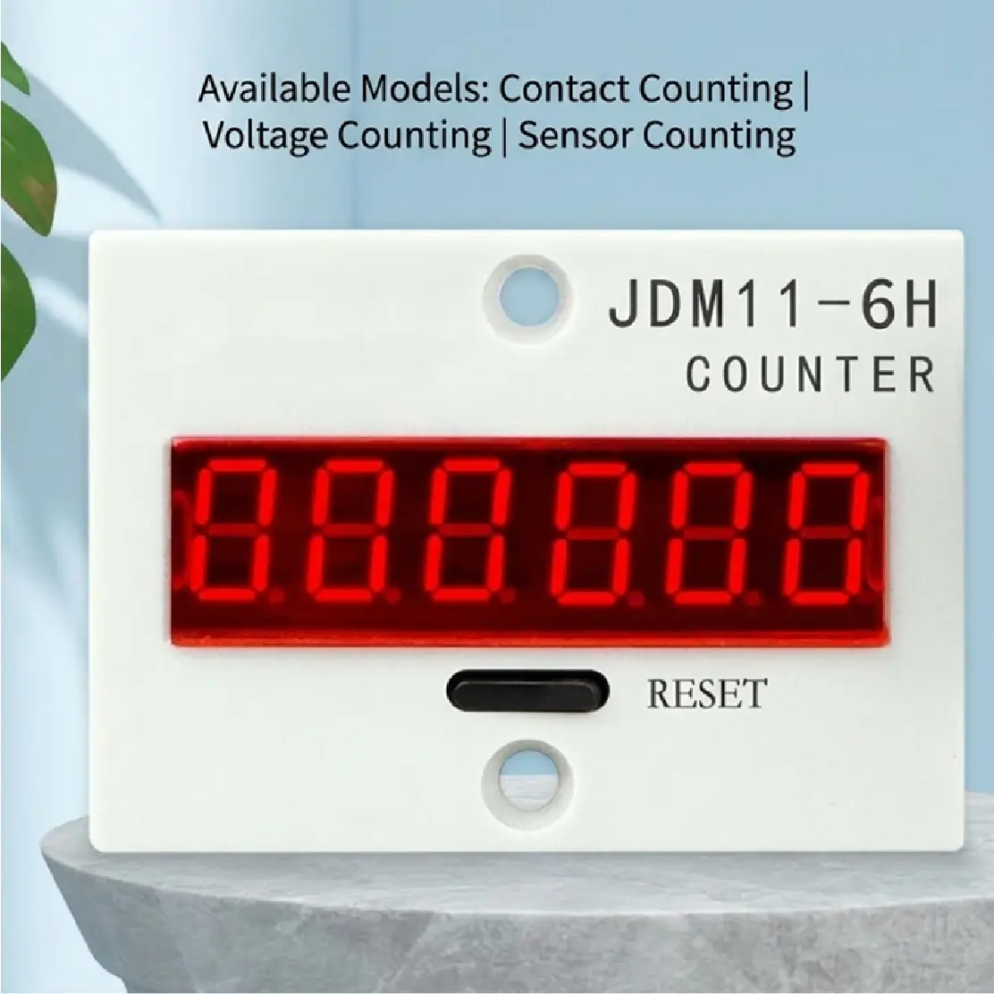 JDM11-6H 6 Digit Digital Counter LED Display Electronic Totalizer Industrial Panel Mount Counter Power Failure Memory 12-380V product view