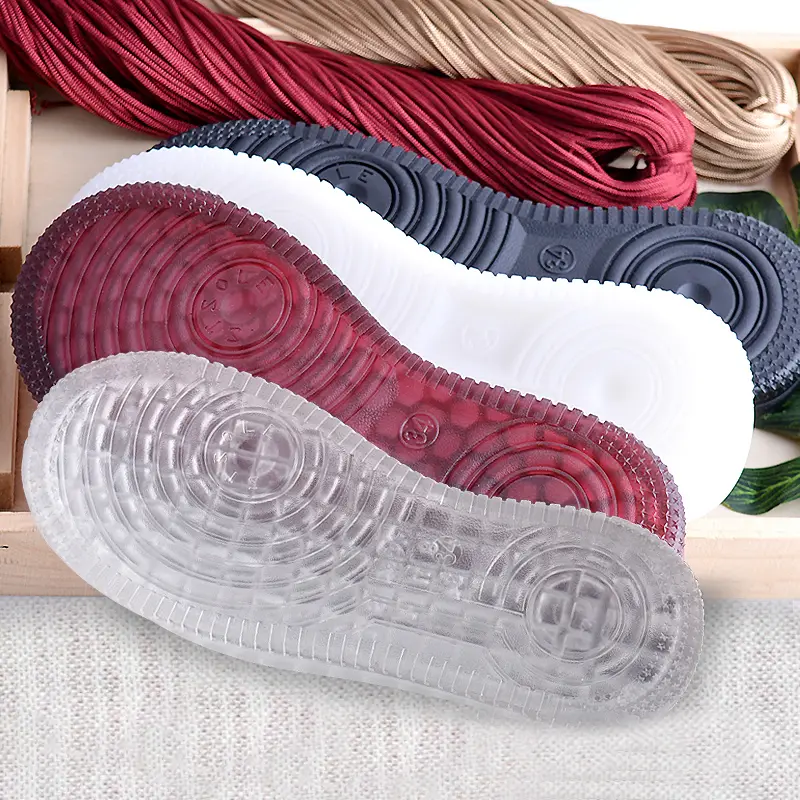 Anti-slip Shoe Patch Durable Repair Replacement For Boot Shoes Diy Hand Knitting Soft Rubber Soles Hand-woven Hook Line Soles product view