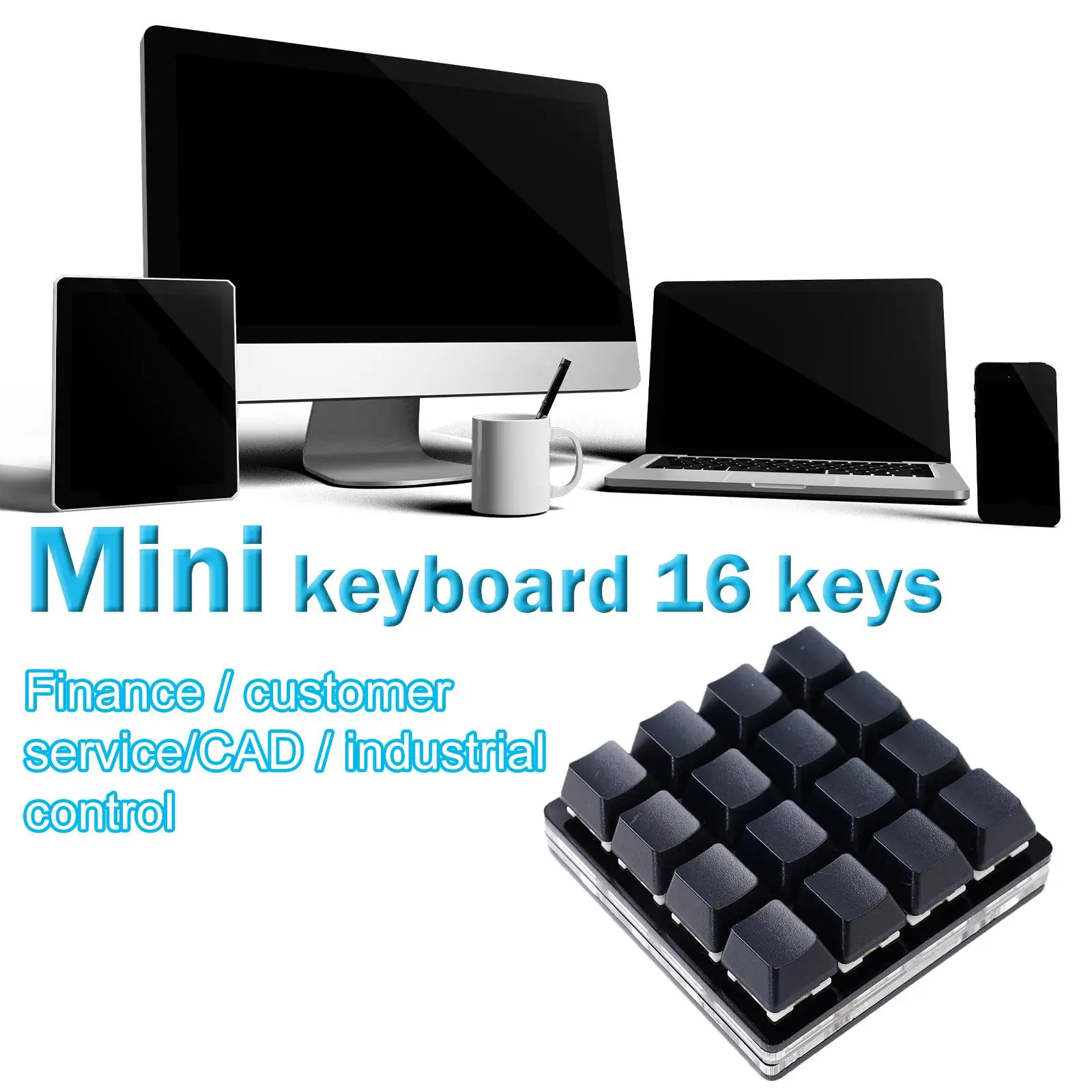 16/8Key Mini Keyboard Mechanical Keyboard Gaming Programming Custom Keyboard Keycaps For Photoshop SayoDevice detail