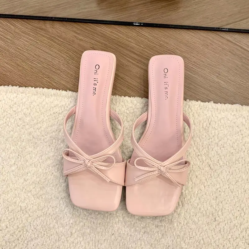 2026 New Designer New Summer Slope Heel Women Slippers Shoes Fashion Open Toe Shoes Design Style Banquet Party Sandals Shoes product view
