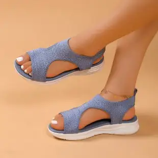 2026 Summer New Women's Open toed Sandals Outdoor Fashion Breathable Comfortable Slope Heel Casual Sandals product view