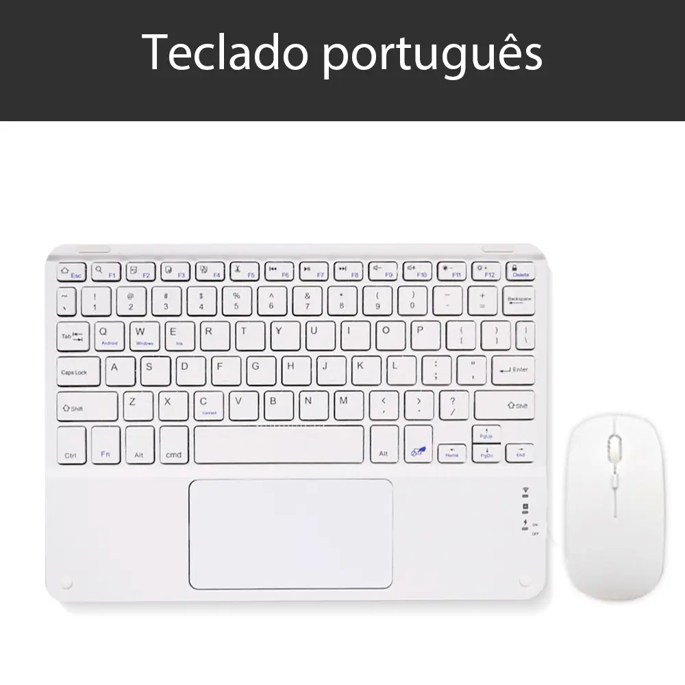 Extra Long Standby Wireless Keyboard For Android IOS Windows Samsung Apple Phone Tablet Keyboard White Ipad Keyboard And Mouse product view