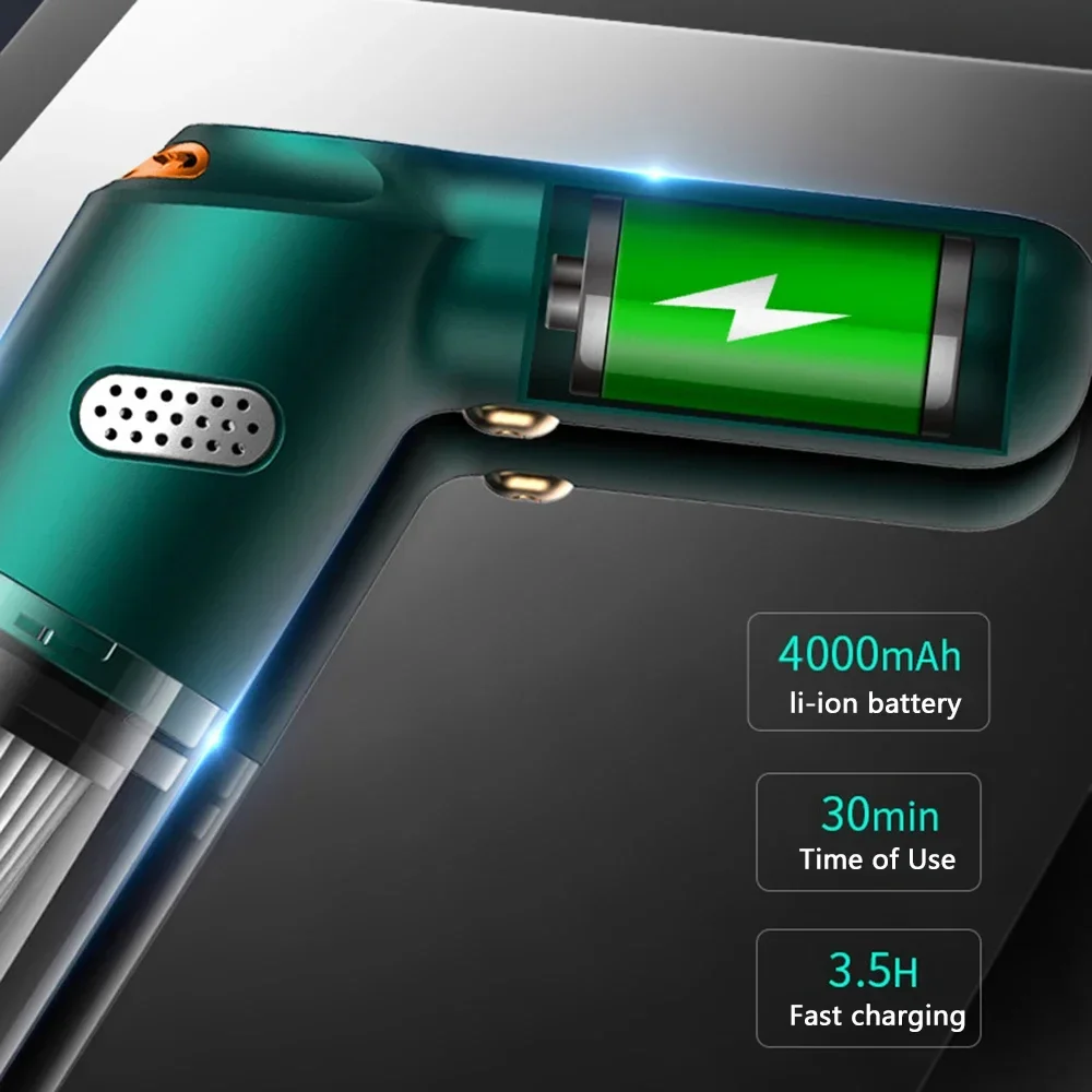 9500PaWireless Handheld Vacuum Cleaner Large Suction Car Vacuum Cleaner Household Mini Pet Hair Vacuum Cleaner Pet Hair Absorber detail