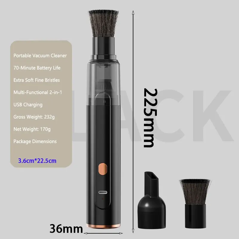 Lenovo Handheld Vacuum Cleaner 3-in-1 Suction/Blow/Water Absorption Strong Suction Portable for Car Powder Desktop Cleaning product view