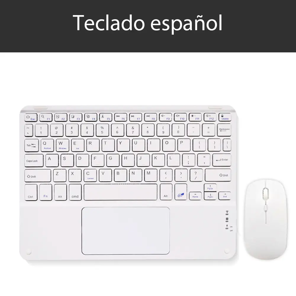 Extra Long Standby Wireless Keyboard For Android IOS Windows Samsung Apple Phone Tablet Keyboard White Ipad Keyboard And Mouse product view