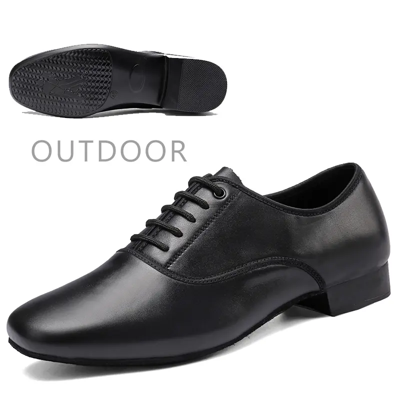 HROYL Ballroom Dance Shoes Genuine Leather Latin Dance Shoes Man Sneakers Jazz Bigger Size Breathable Waltz Salsa Dancing Shoes product view