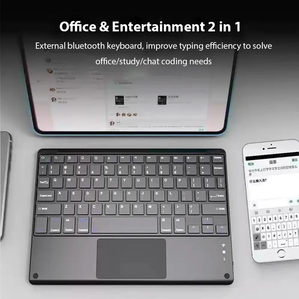 Extra Long Standby Wireless Keyboard For Android IOS Windows Samsung Apple Phone Tablet Keyboard White Ipad Keyboard And Mouse product view