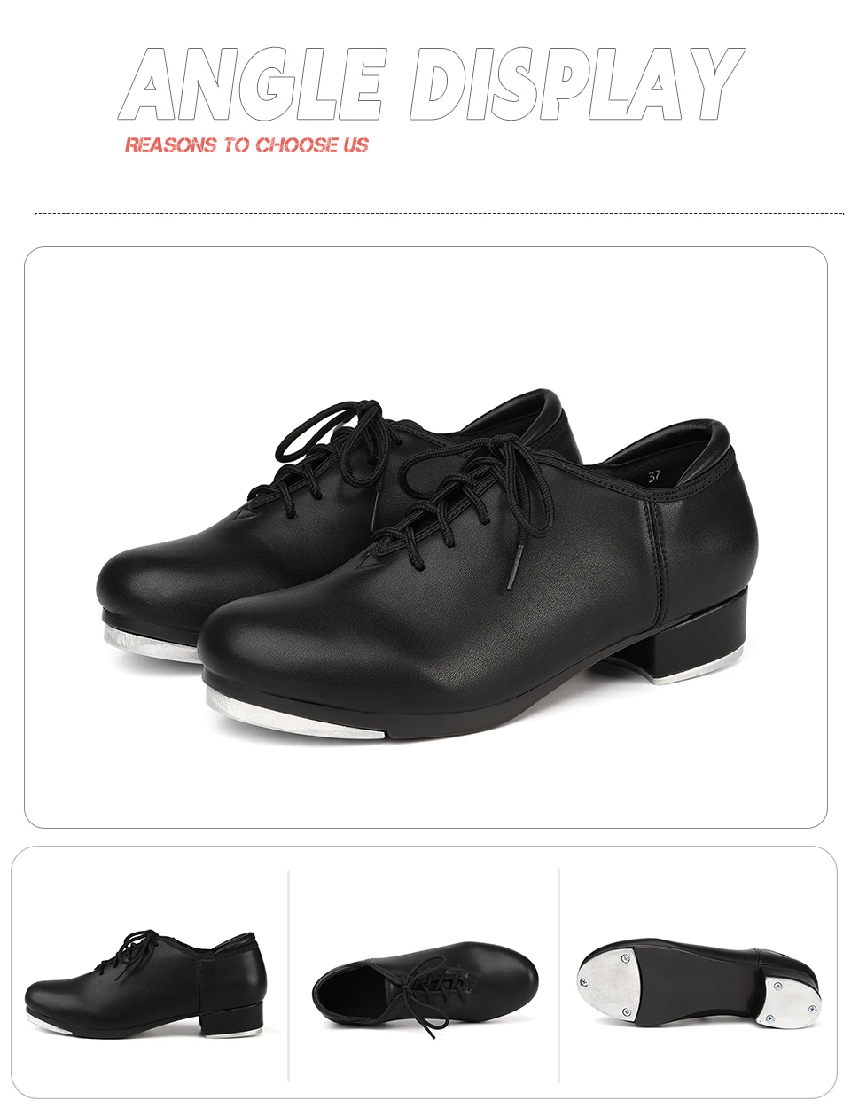 Tap Dance Shoes Sports Dance Shoes Women/Men Kicked Shoes Performance Tap Dancing Shoes Step Sneakers High-impact Aluminum Plate detail