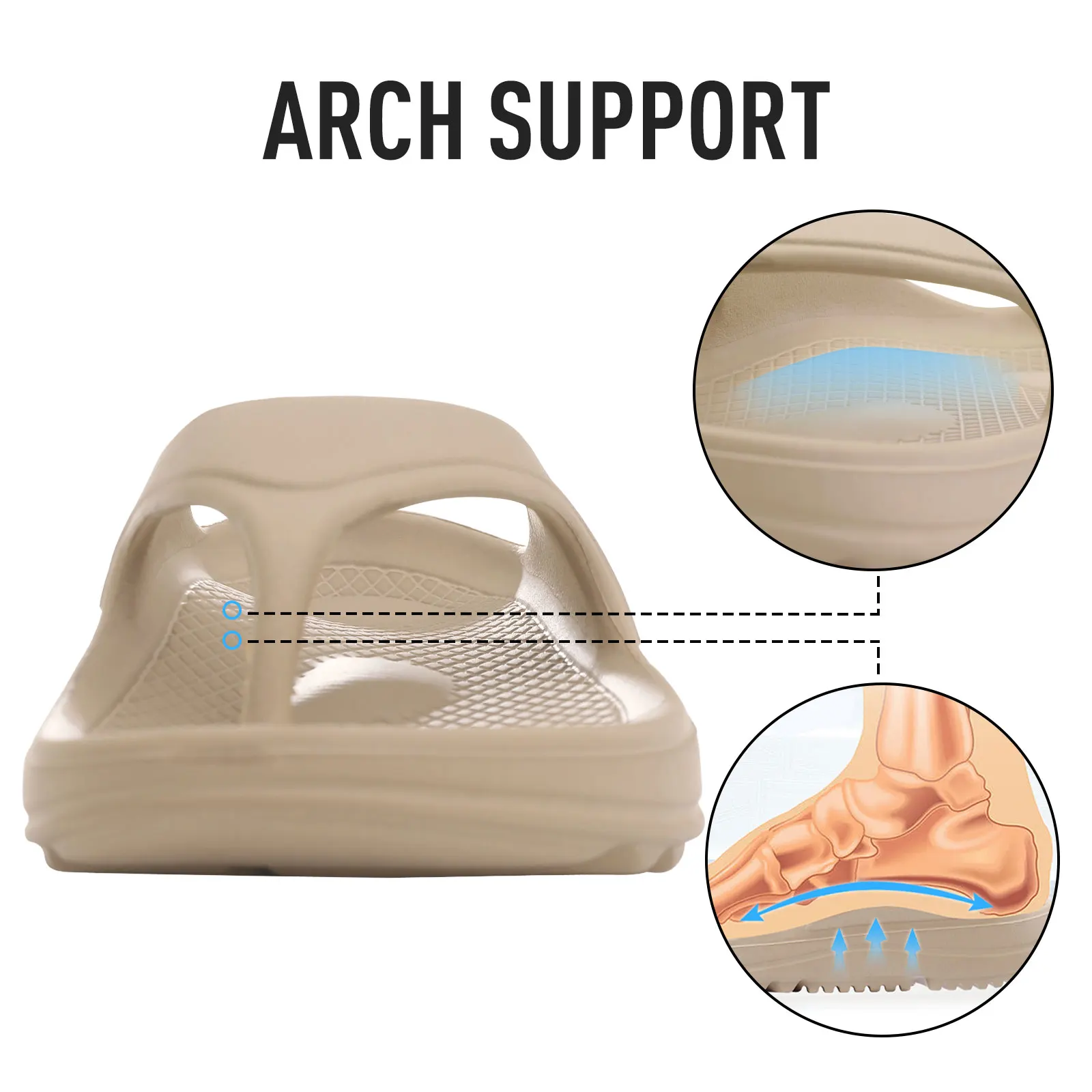 Bebealy Women Orthopedic Slippers With Arch Support Outdoor Men Slippers Soft Antiskid Home Slippers Indoor EVA Cloud Slippers detail