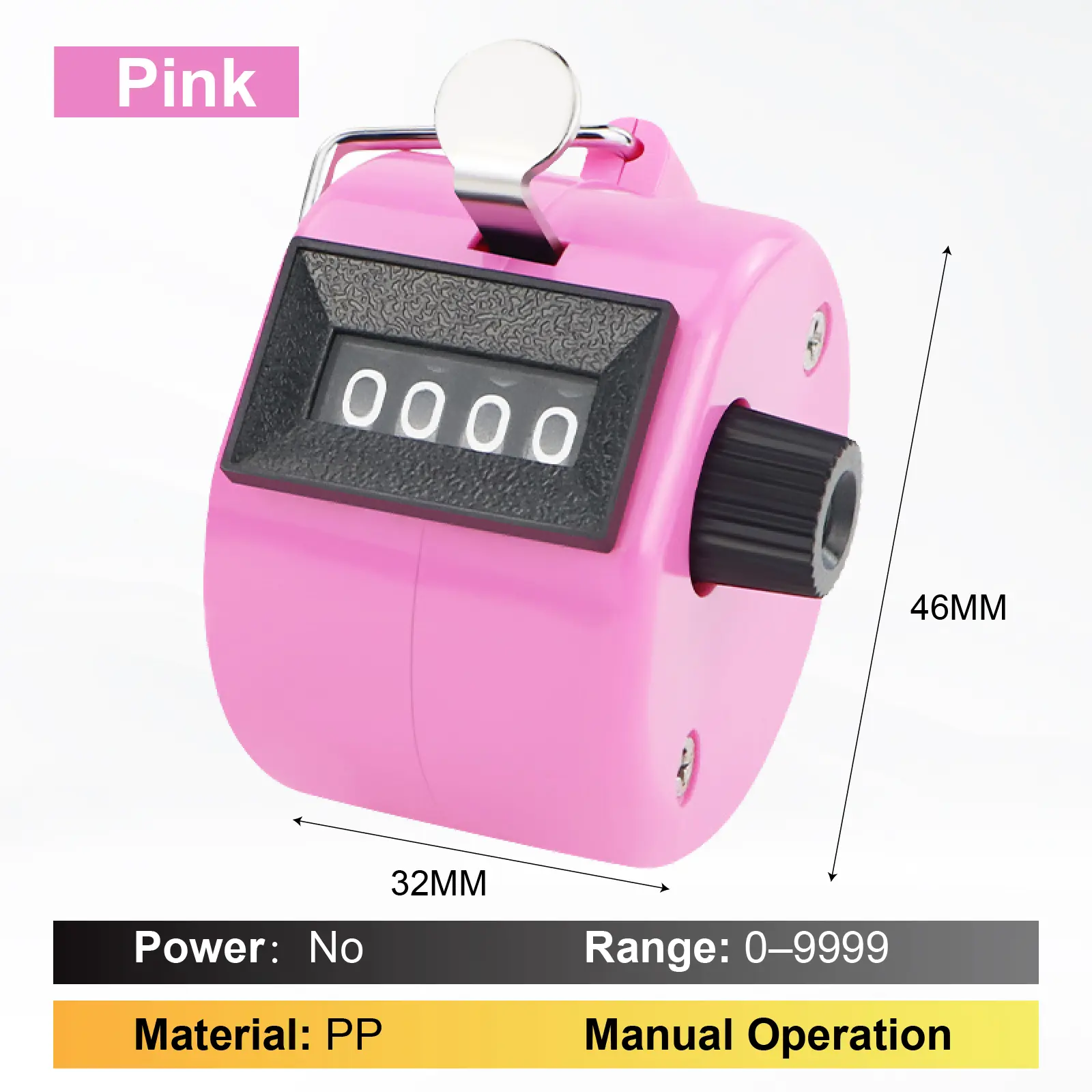 Manual Counter Mechanical Tally Handheld Rotary Clicker Counter Resettable People Counting Warehouse Golf Inventory Tool product view