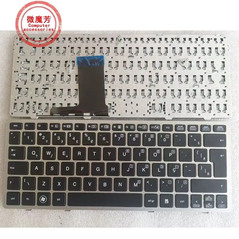 UK/US/BR/SP/RU NEW keyboard for HP EliteBook 2570 2570P 2560 2560p England Laptop KB SILVER frame product view