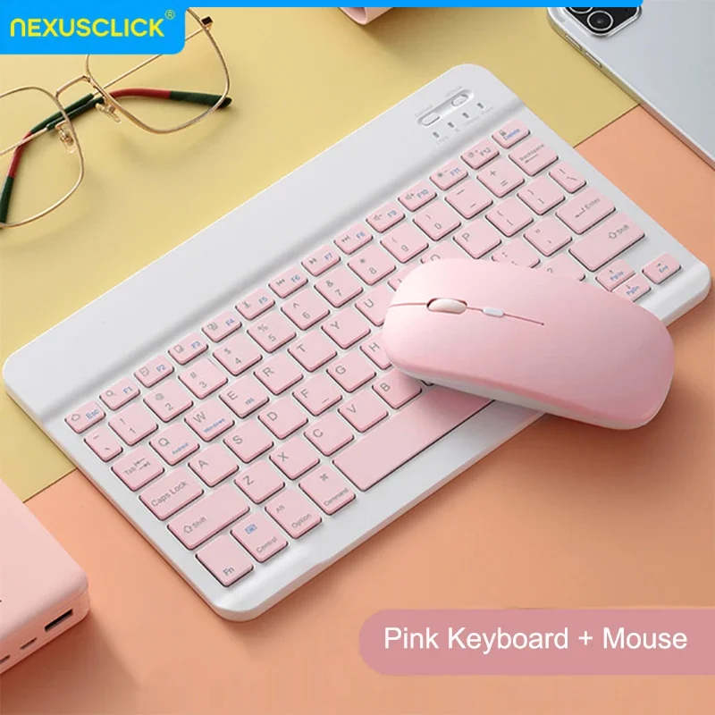 NexusClick Bluetooth Keyboard and Mouse For iPad Xiaomi Samsung Huawei Phone,Slim Mini Wireless Keyboard For Android IOS Windows product view