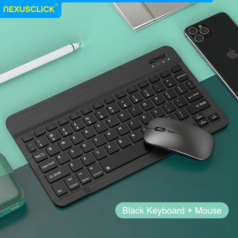 NexusClick Bluetooth Keyboard and Mouse For iPad Xiaomi Samsung Huawei Phone,Slim Mini Wireless Keyboard For Android IOS Windows product view