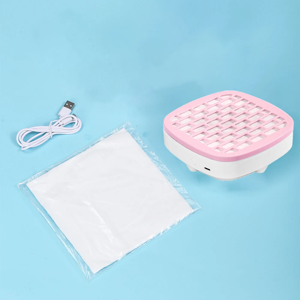 USB Nail Dust Collector Extractor Fan Desktop Vacuum Cleaner With 10pcs Filters Electric Nail Powder Collect Fan Powder Manicure detail