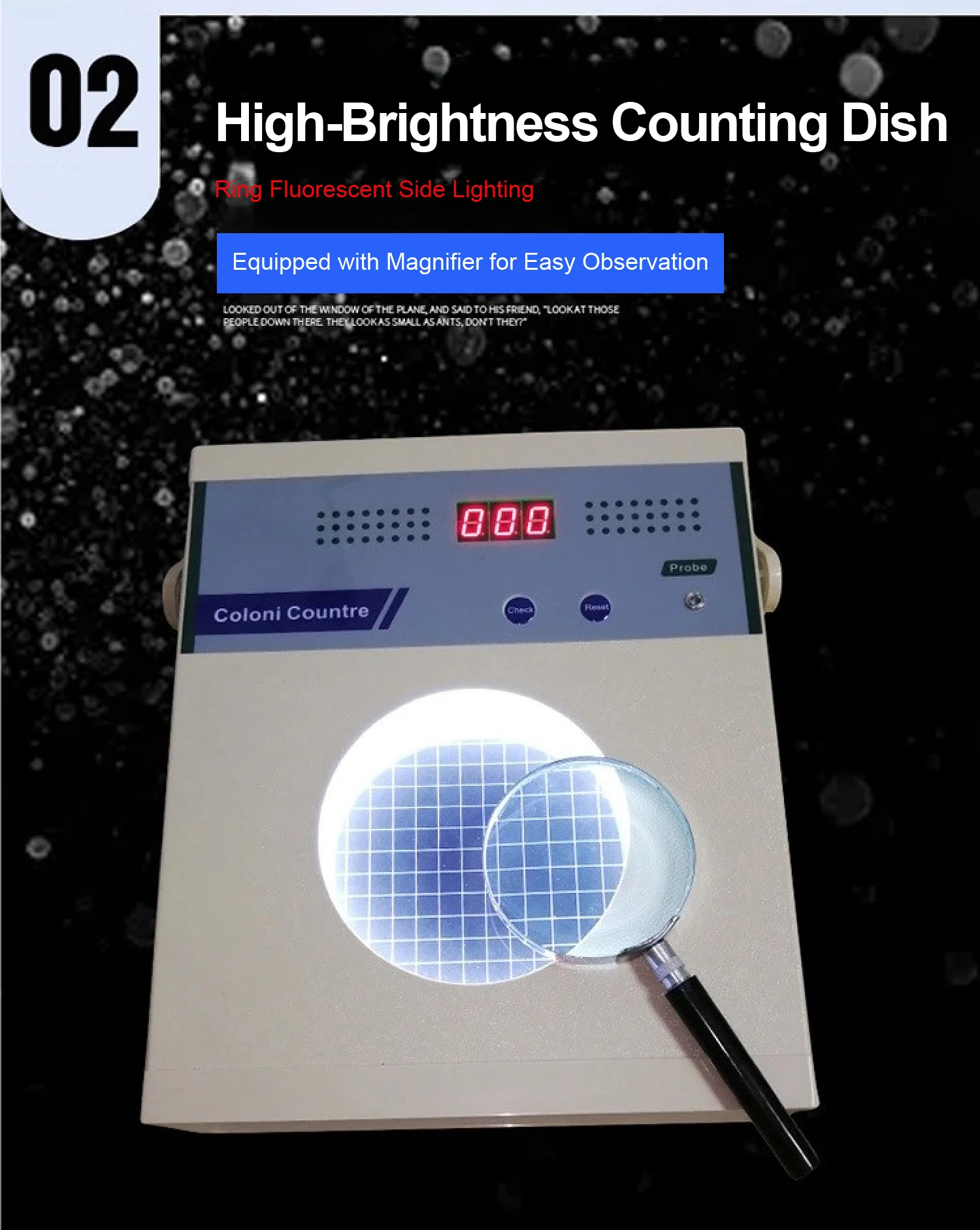Digital Colony Counter XK97-A 220V  Bacterial Colony Counting Device Semi-Automatic Lab Colony Counter with LED Display detail
