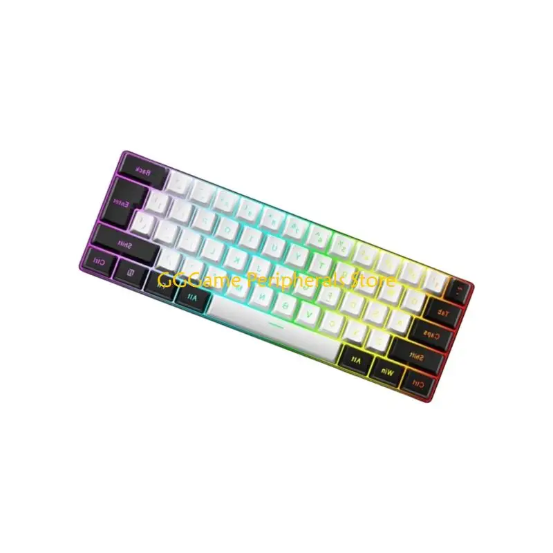 U55B Mechanical Gaming Keyboard LED Backlit Keycap Keyboard 61 Keys Corded Computer Keyboard for Laptop Gamer Office Work detail