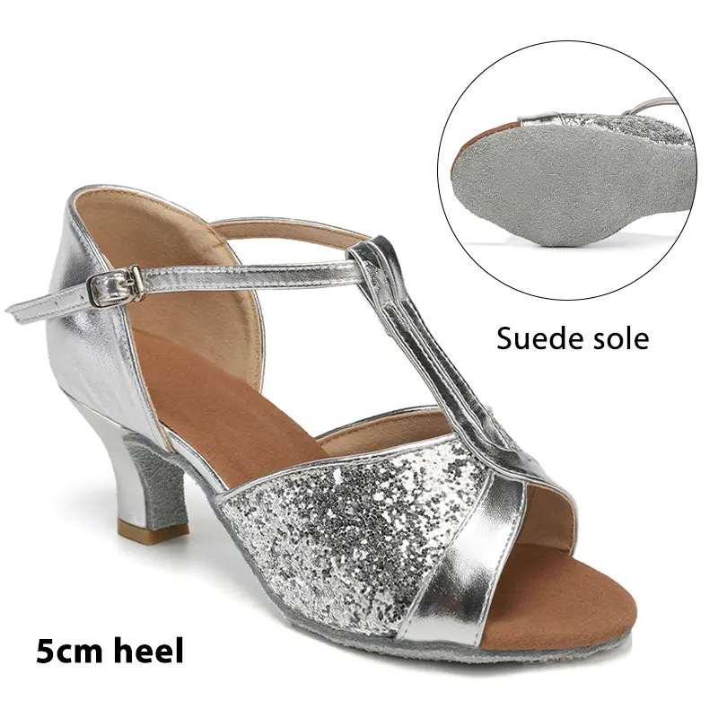 Women Latin Dance Shoes for Dancing Woman/Girls/Ladies Ballroom Modern Tango&Salsa 5.5/7.5CM Heel Dancing Shoes Training Sandal product view