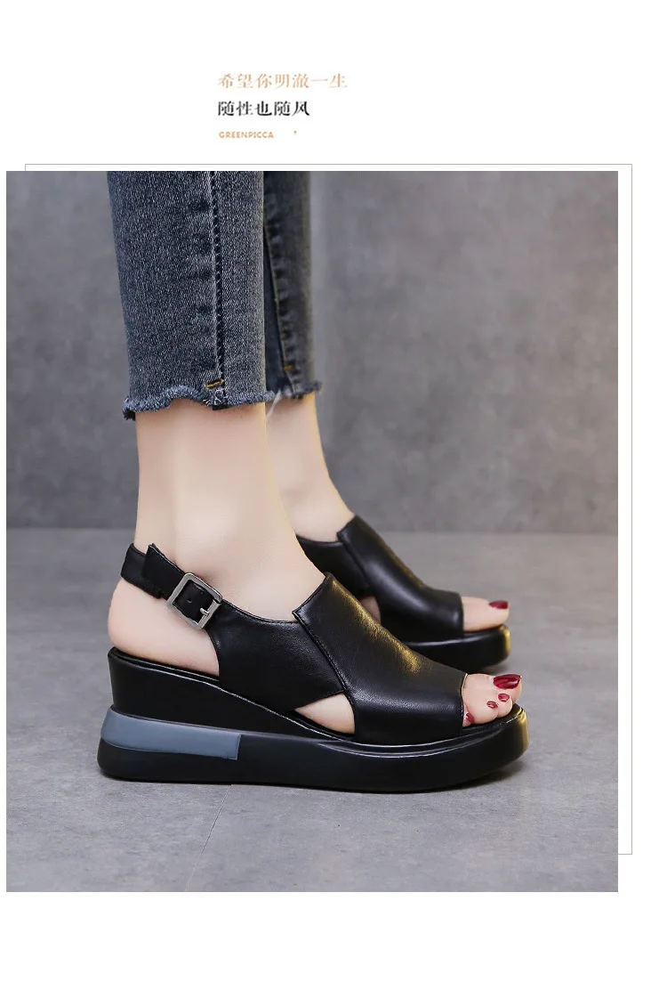 Comfortable Fashion Muffin Thick Bottom Slope Heel Women's Sandals Back Empty Snap Sandals Large Size Light Sandals 2023 detail
