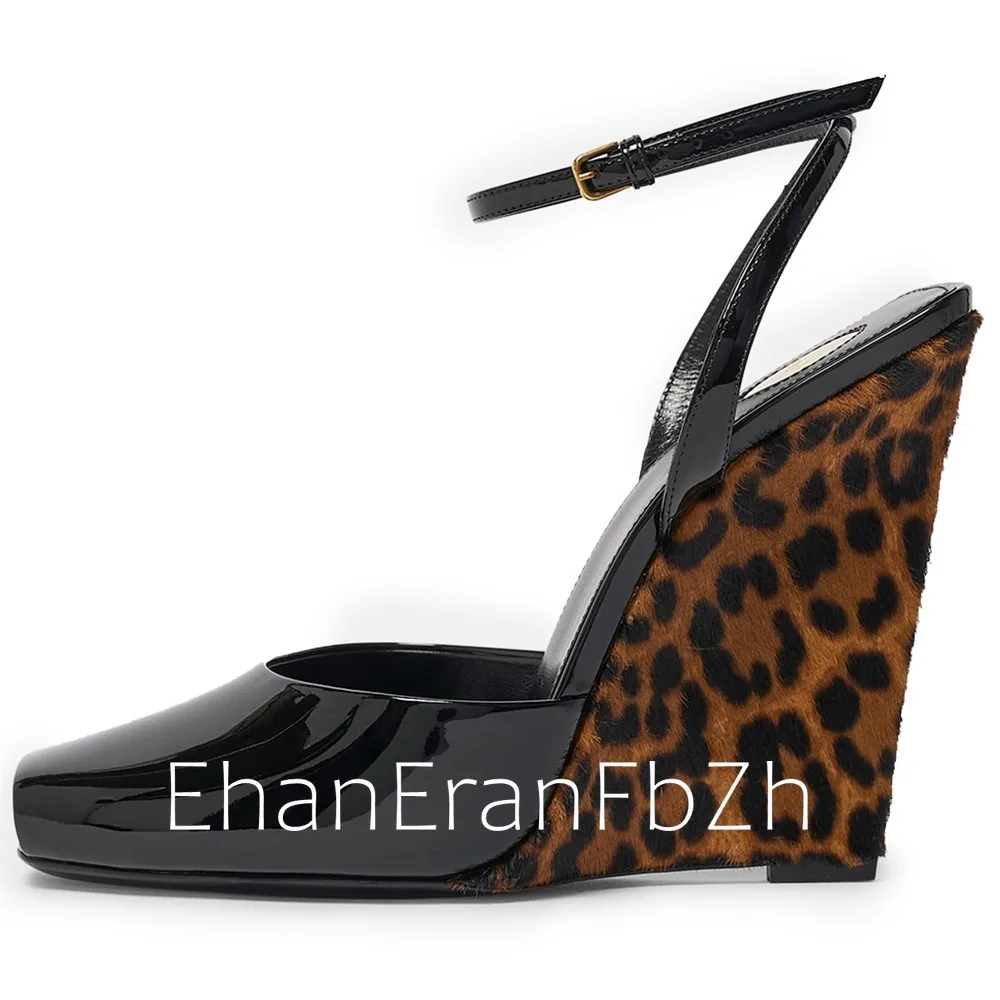 Summer New Slope High Heel Sandals Fish Mouth Thick Bottom High Heel Shoes Fashion Party Sexy Women's Large Sandals detail