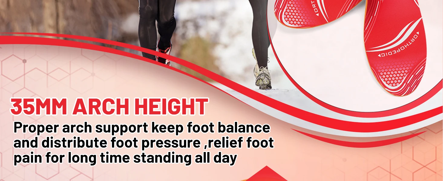 Orthopedic Sport Insole Plantar Fasciitis Flat Foot High Arch Support Men Women Sneaker Orthotic Plantillas Insert Shoe Sole detail