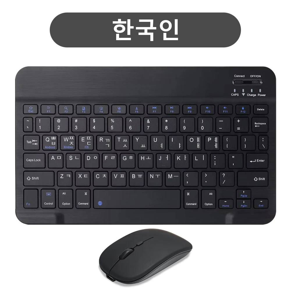 10inch Mini Wireless Rechargeable keyboard Bluetooth Mouse For ipad Air Pro Phone Tablet Portable Spanish Polish Arabic keyboard detail