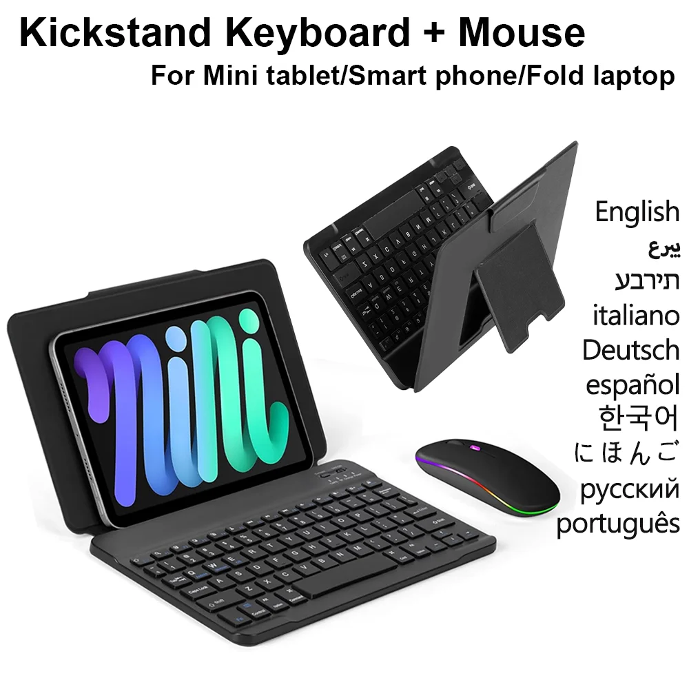 Mini Wireless Bluetooth Keyboard with Touchpad Mouse For Laptop Tablet Phone Ipad Rechargeable Gaming Windows Android IOS