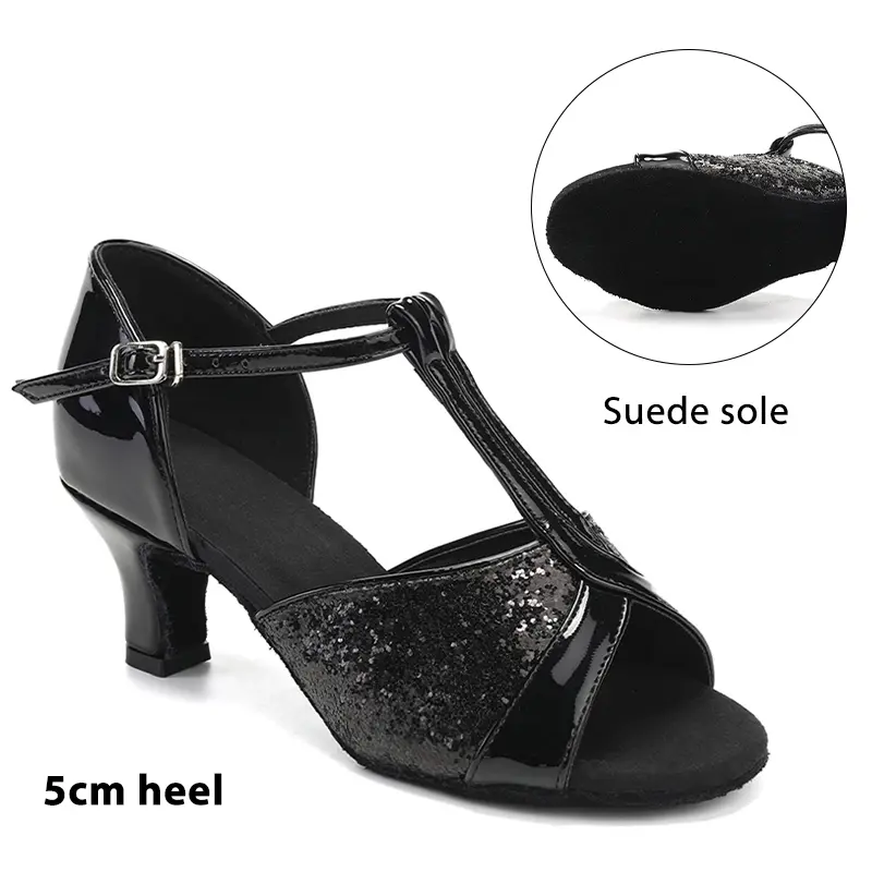 Women Latin Dance Shoes for Dancing Woman/Girls/Ladies Ballroom Modern Tango&Salsa 5.5/7.5CM Heel Dancing Shoes Training Sandal product view