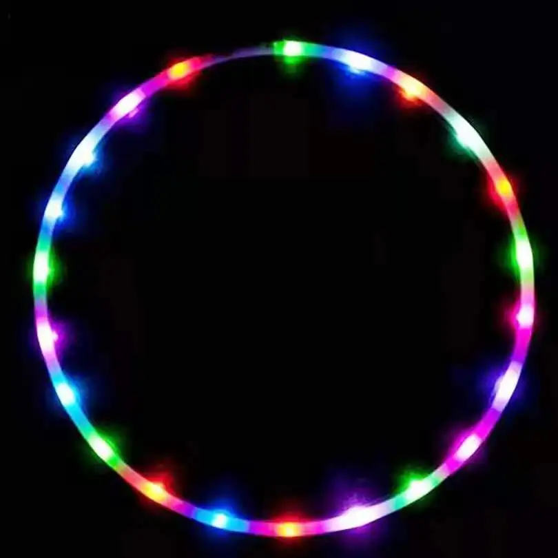 2026 Gym Fitness Multi Color Lighting Perfect For Festivals LED Hula Sport Hoop detail