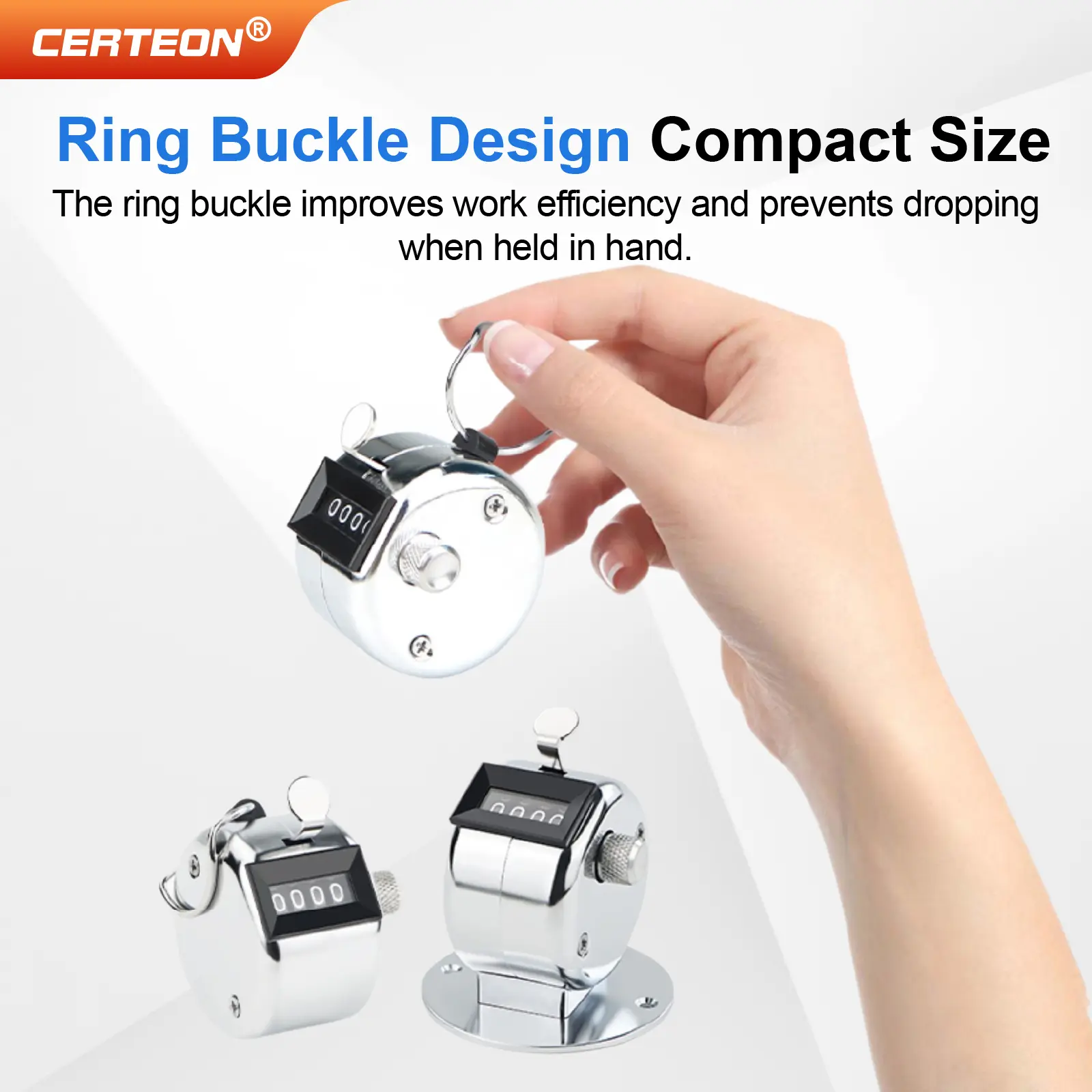Manual 4 Digit Tally Counter Handheld Mechanical Clicker Plastic People Counter for Events Warehouse Lap Counting product view