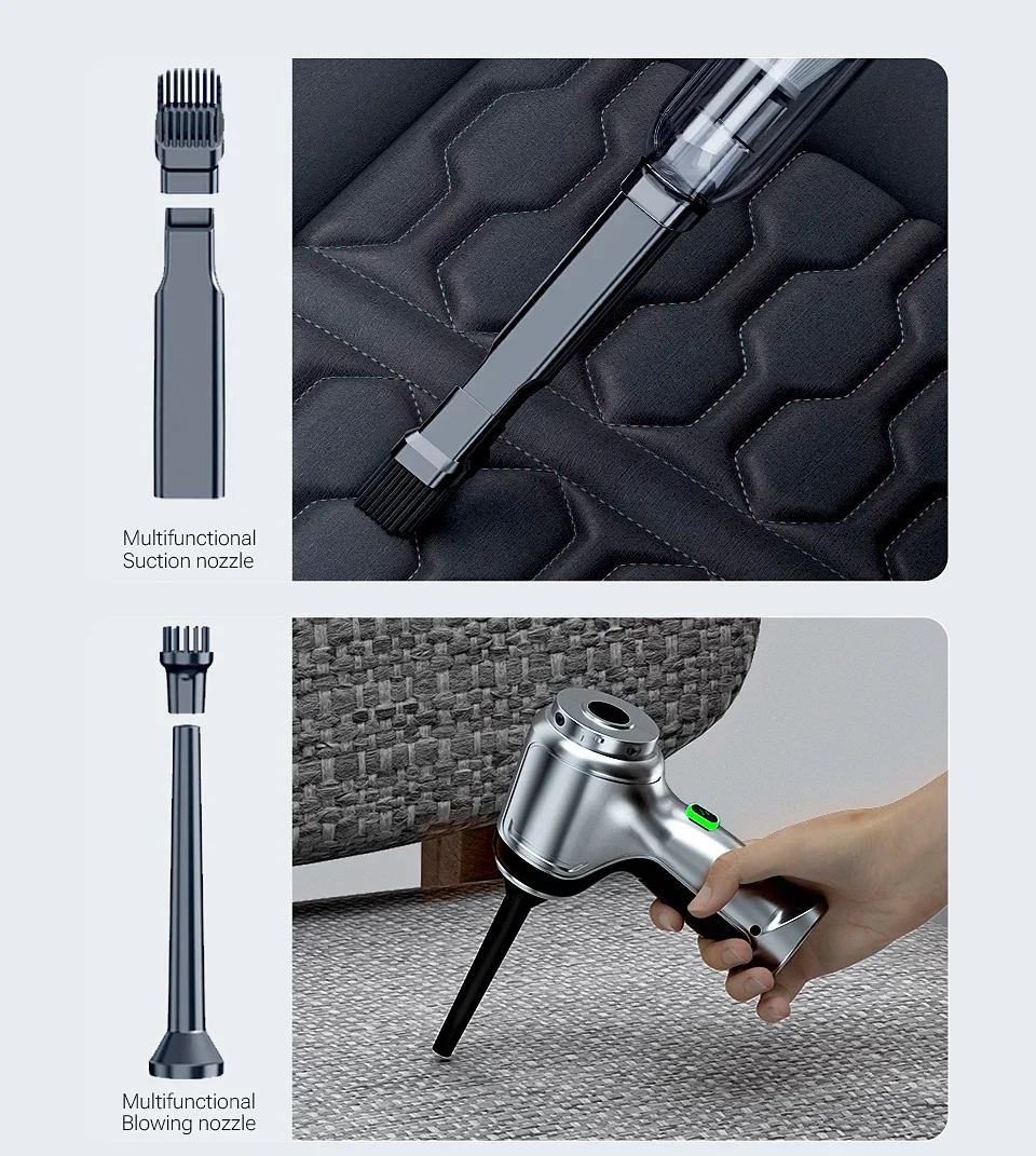 SZUK Wireless Portable Car Vacuum Cleaner Strong Suction Handheld Vacuum Home & Car Dual Use Robot Cleaner For Desktop Keyboard detail