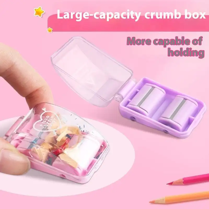 1Pc Cute Eraser Manual Desktop Sweeper Mini Eraser Crumb Collectors Portable Desktop Vacuum Cleaner Students Gif product view