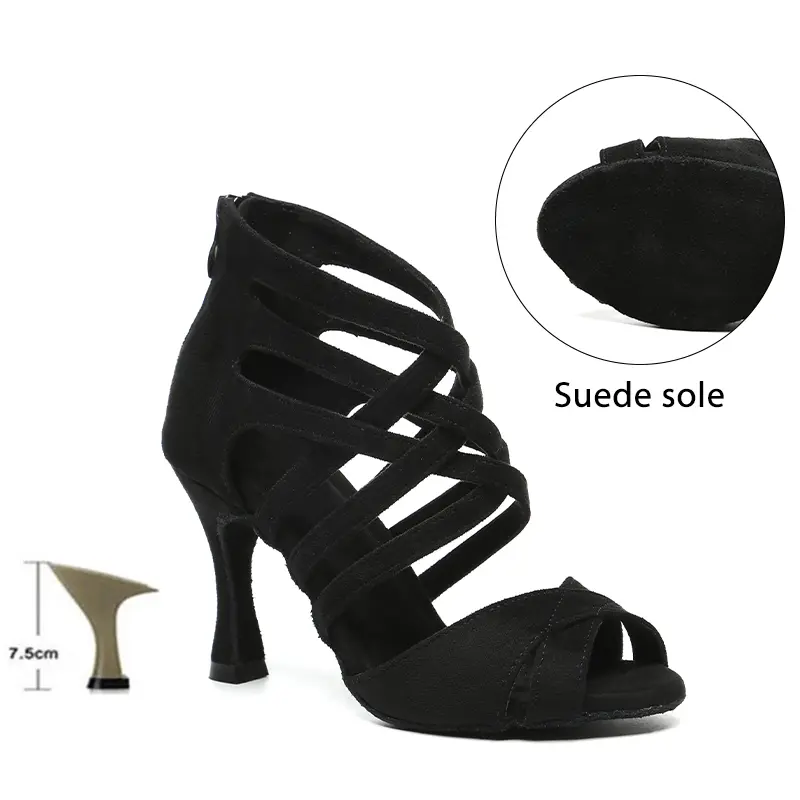 Red Women Heels for Dancing Latin Dance Shoes Girls Ladies Tango Latin Dance Shoes Ballroom Salsa Performance Shoes Party Shoes product view