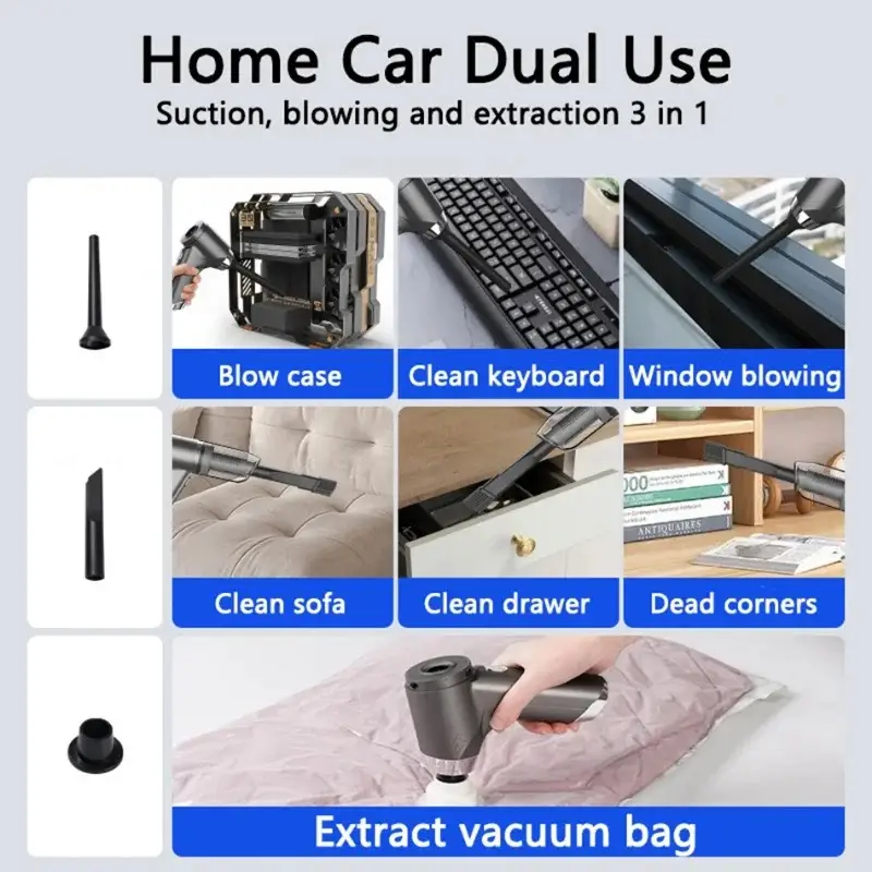 Mi 120000Pa Strong Suction Vacuum Cleaner Portable Handheld Mini Wireless Vacuum Cleaner Home Appliance For Car Home Office product view