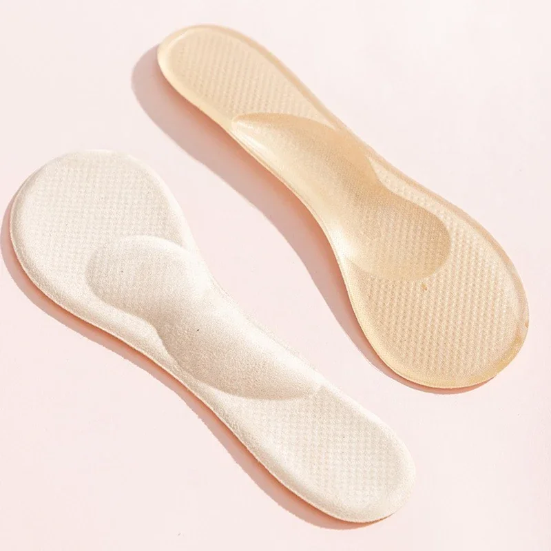 1 Pair Soft Silicone Suede Forefoot Shoe Inserts Thickened Arch Support Self‑Adhesive Anti‑Slip Invisible Foot Pads For High Hee detail