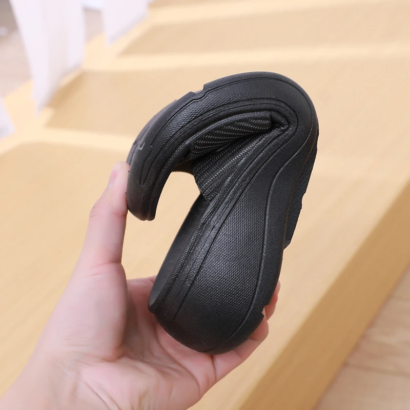 Smart Foot Thick Heel Sandals Fashion Slope Heel Summer New Indoor Anti-Slip Heightening Beach Cool Sandals Casual Style Holl... detail