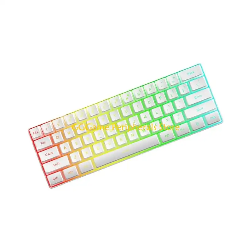 U55B Mechanical Gaming Keyboard LED Backlit Keycap Keyboard 61 Keys Corded Computer Keyboard for Laptop Gamer Office Work product view