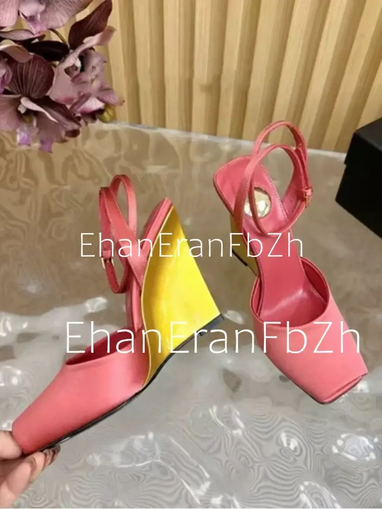 Summer New Slope High Heel Sandals Fish Mouth Thick Bottom High Heel Shoes Fashion Party Sexy Women's Large Sandals product view