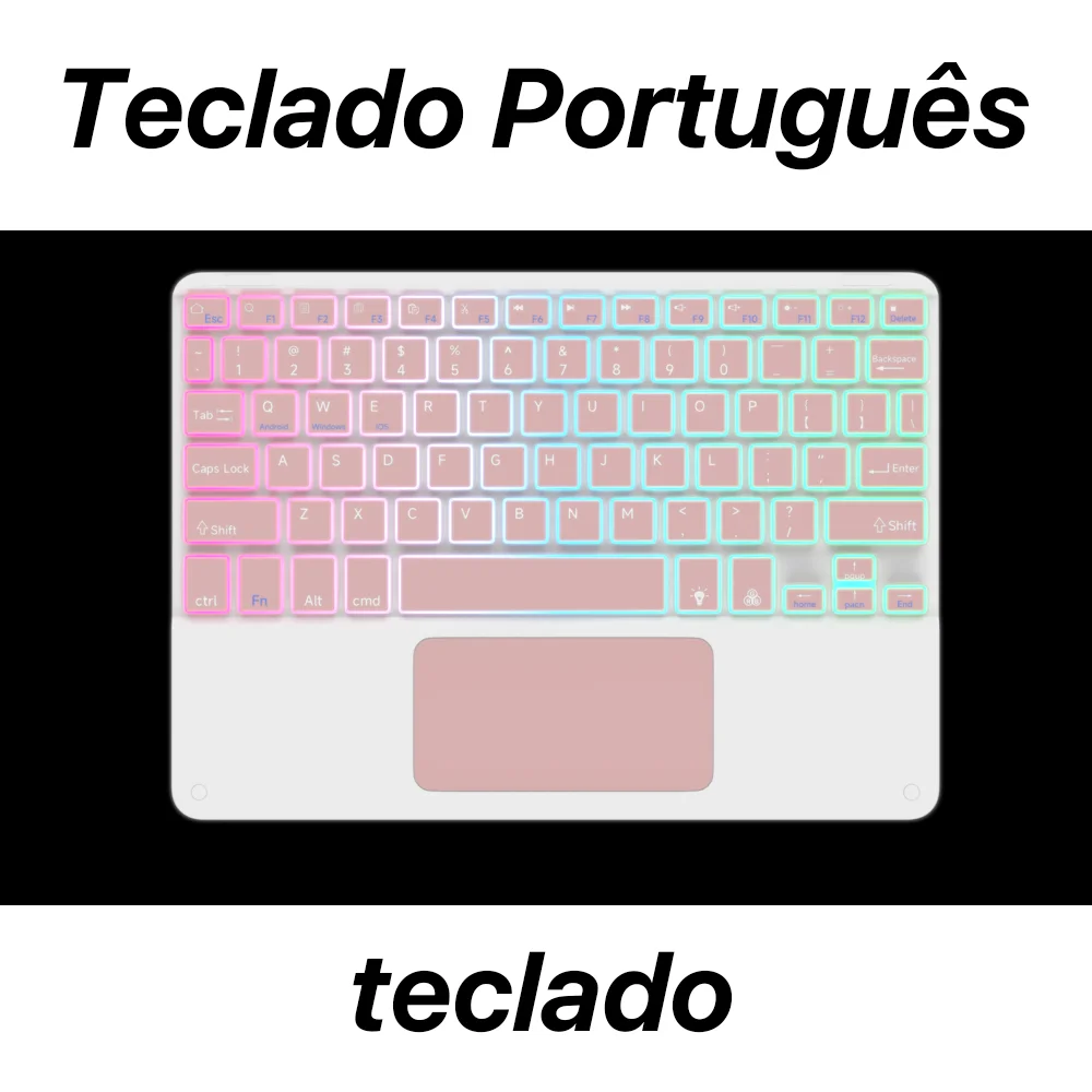 Rechargeable Wireless Backlit Keyboard And Mouse For iOS Android Windows System Backlight And Bluetooth For Smart Phone Pad product view