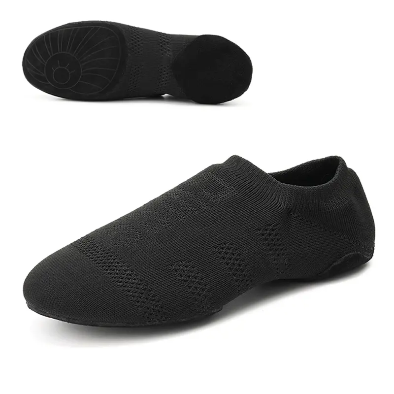 Women Dance Shoes Knitted Teacher Shoes Soft sole Low Heel Latin Training Shoes Ballet Dance Shoes Jazz Ballroom Sneakers Girls product view