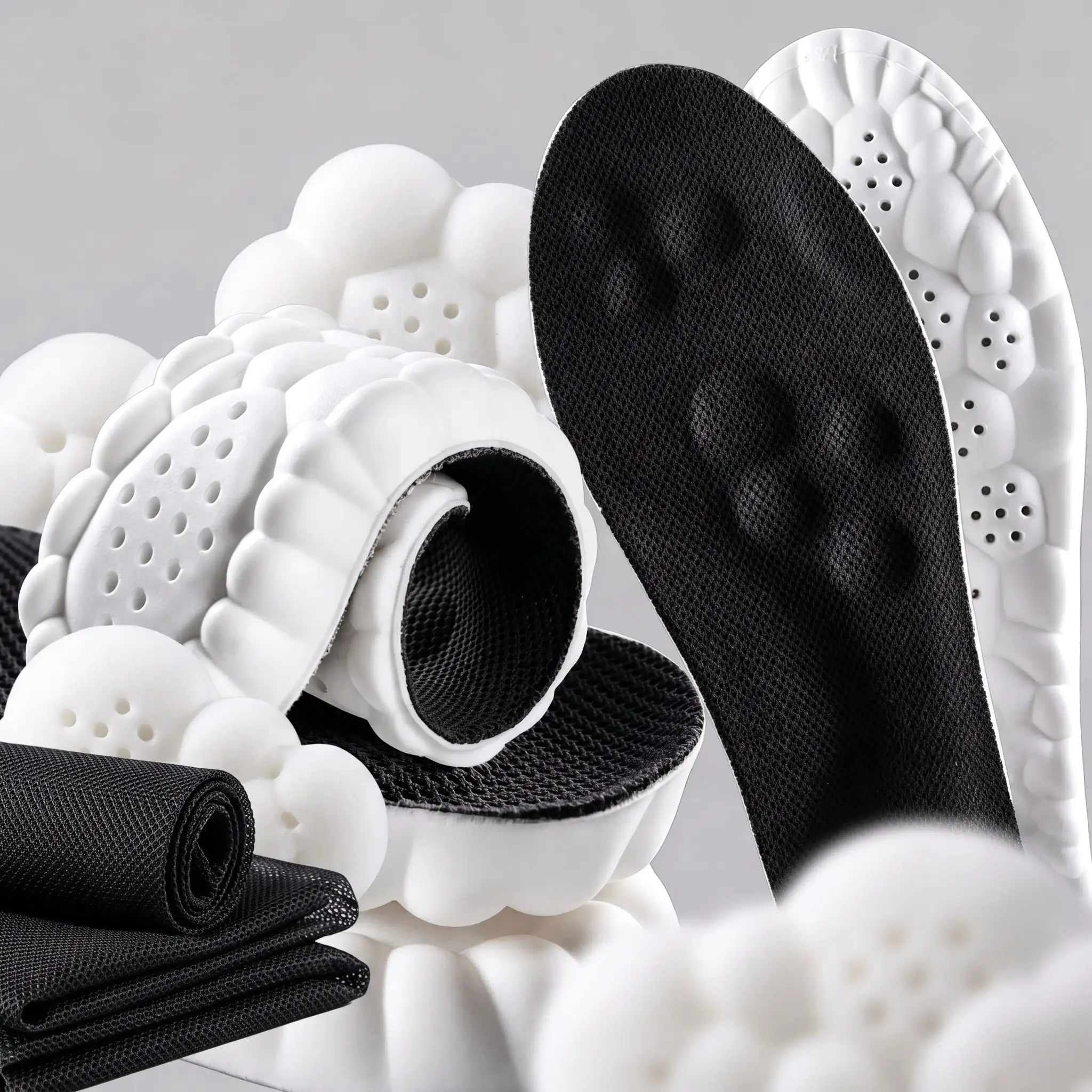 Cloud Bubble Shock Absorbing Shoe Insoles, Breathable Soft Sports Insoles, Comfort Foot Cushion Inserts for Outdoor & Casual Shoes