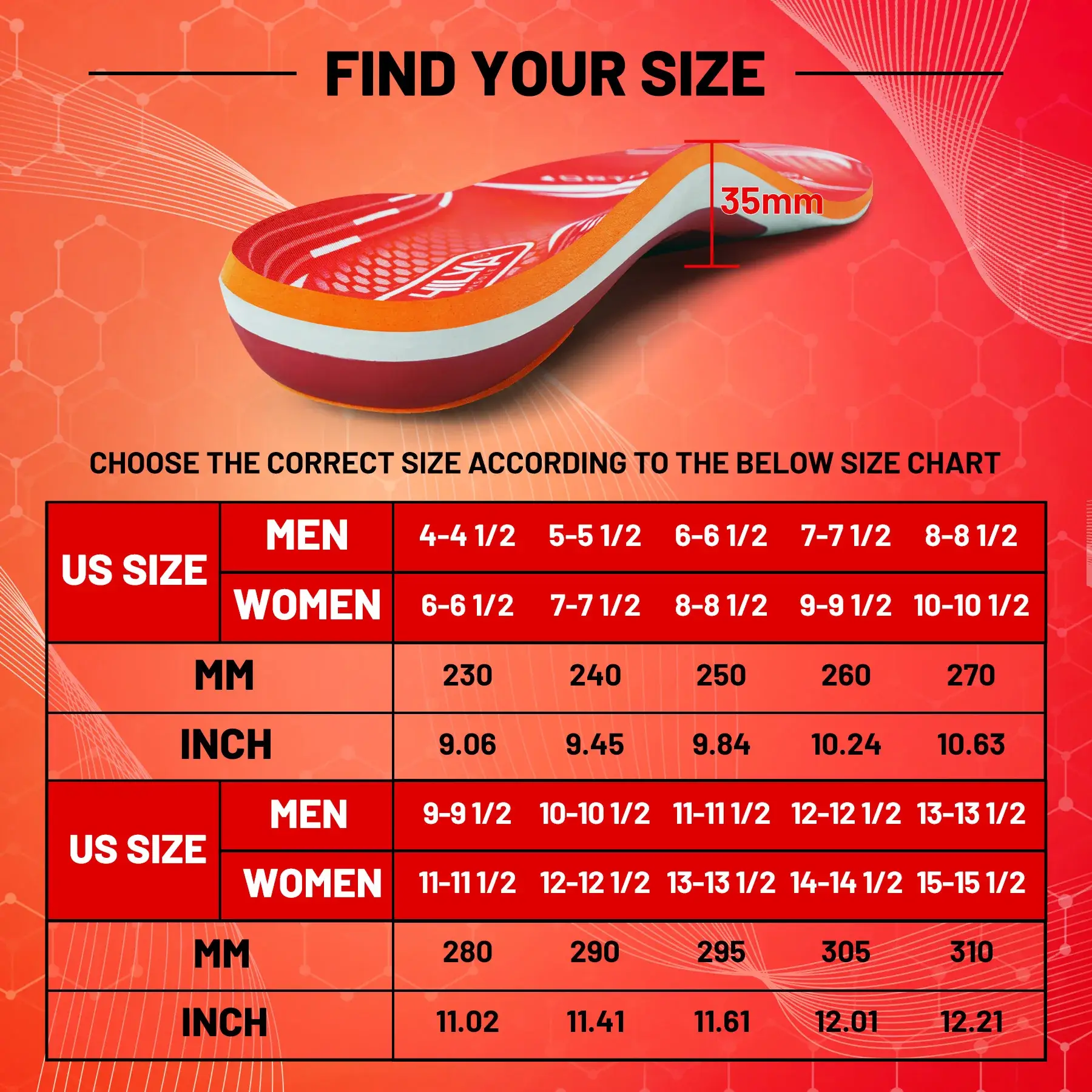 Orthopedic Sport Insole Plantar Fasciitis Flat Foot High Arch Support Men Women Sneaker Orthotic Plantillas Insert Shoe Sole product view