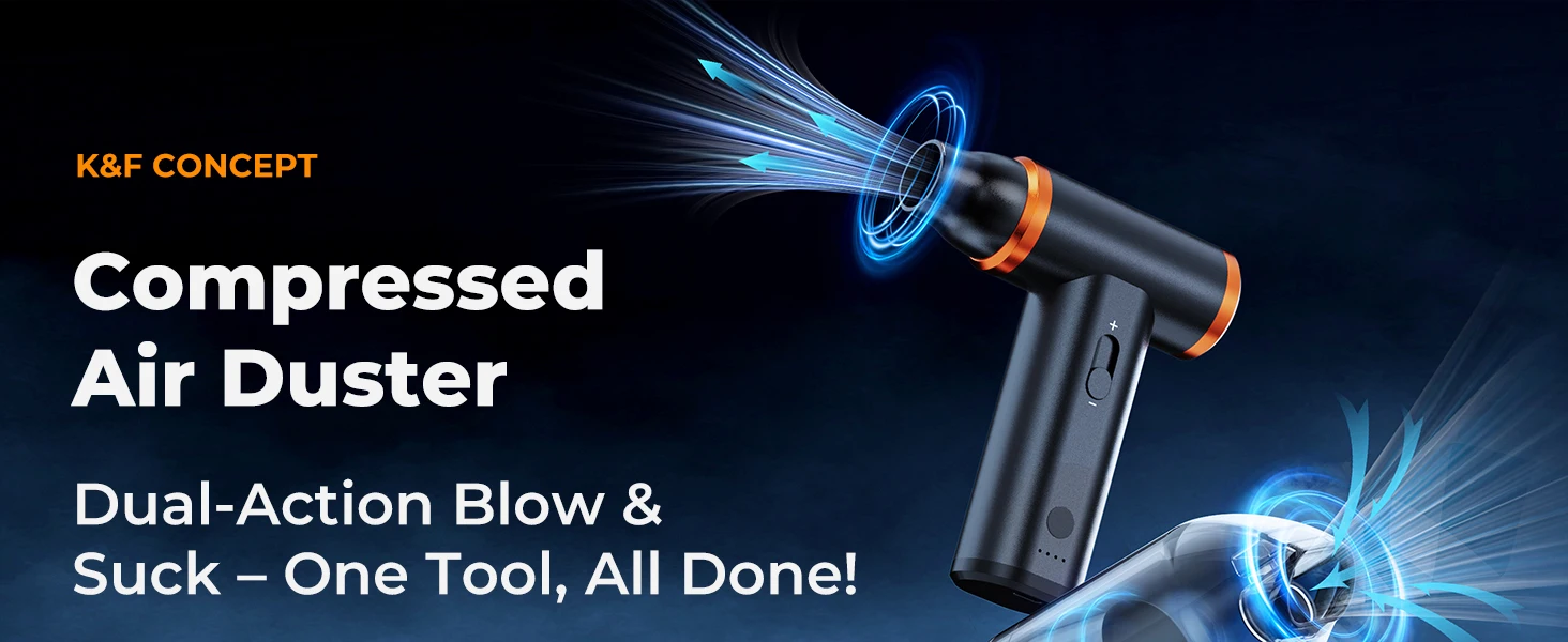 K&F CONCEPT Electric Air Duster Brushless Turbo Jet Fan Vacuum Air Blower for Camera Lens,PC,Laptop Keyboard,Car Dust Cleaner detail