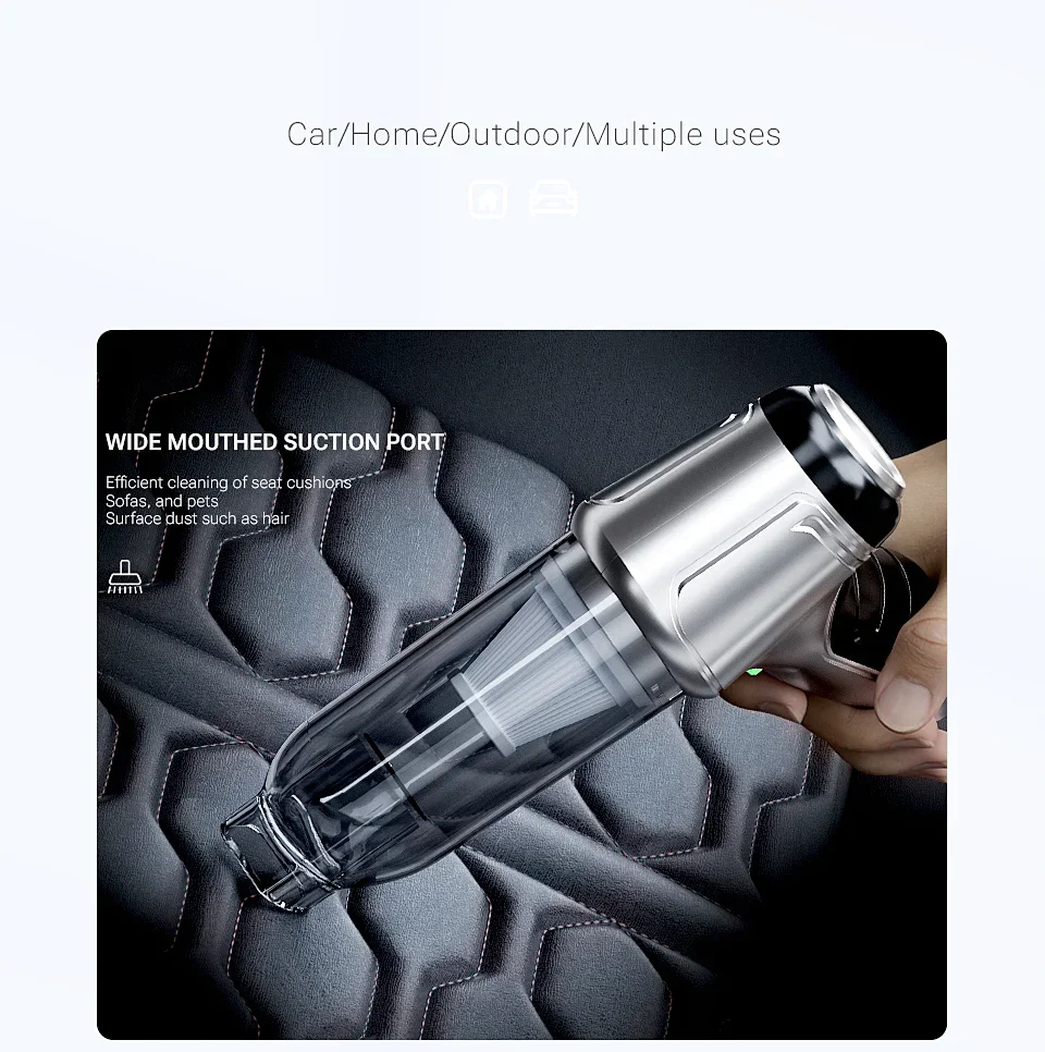 SZUK Wireless Portable Car Vacuum Cleaner Strong Suction Handheld Vacuum Home & Car Dual Use Robot Cleaner For Desktop Keyboard detail