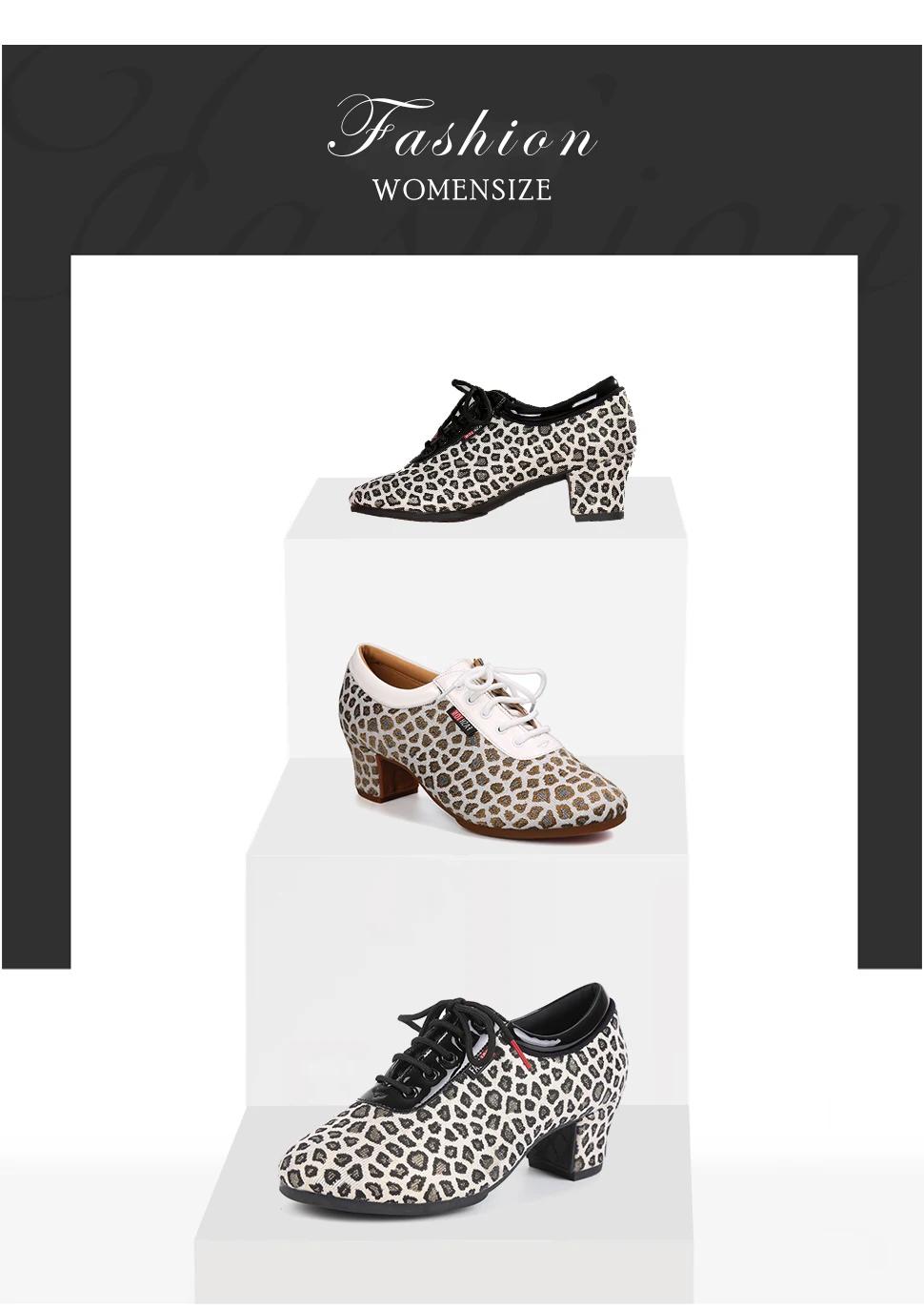 DKZSYIM Women Latin Dance Shoes Modern Tango Jazz Shoes Outdoor Leopard print Dance Shoes Woman Dance Sneaker SIZE34-41 detail