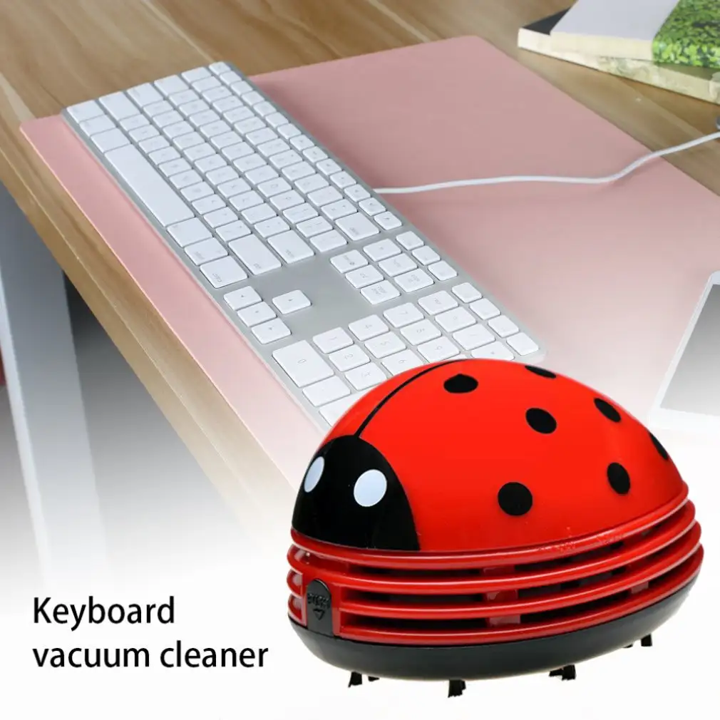 Cute Ladybug Desktop Vacuum Cleaner Dust Collector for Home Office Table Mini Cleaning Brush Keyboard Cleaner Dropshipping Hot product view
