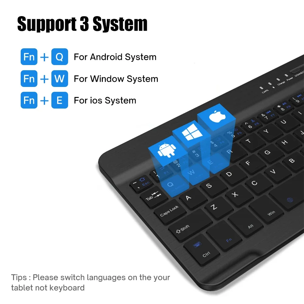 Tablet Wireless 10inch Keyboard For iOS Android Windows For iPad Huawei Samsung Teclado Bluetooth-compatible Keyboard and Mouse detail