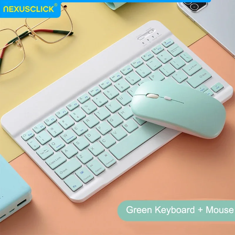 NexusClick Bluetooth Keyboard and Mouse For iPad Xiaomi Samsung Huawei Phone,Slim Mini Wireless Keyboard For Android IOS Windows product view