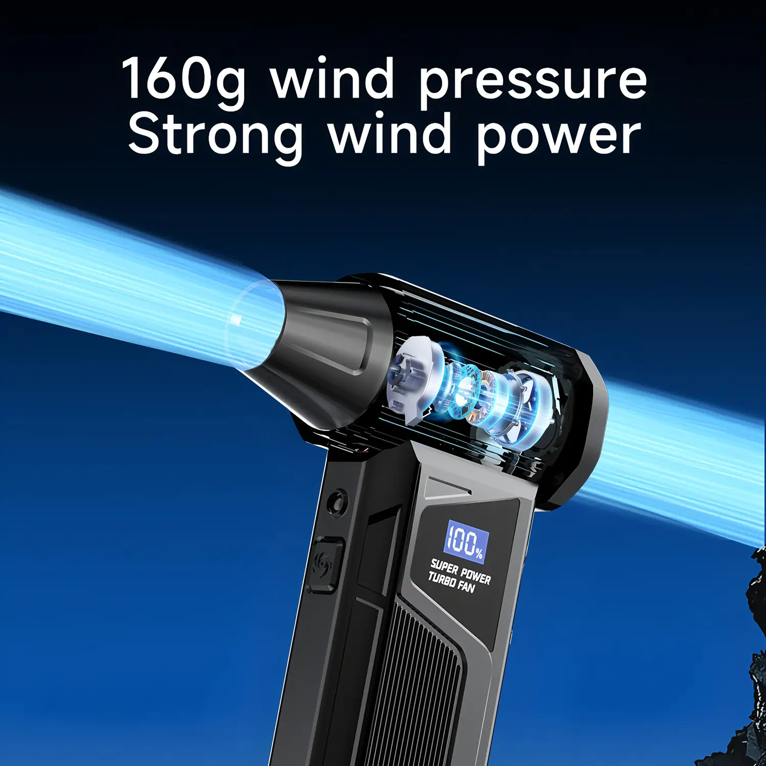 Violent Fan 110000RPM Powerful Air Blower Vacuum Dust Cleaner Type-C Charge Strong Winds Brushless Turbo Jet Blower for Desktop product view