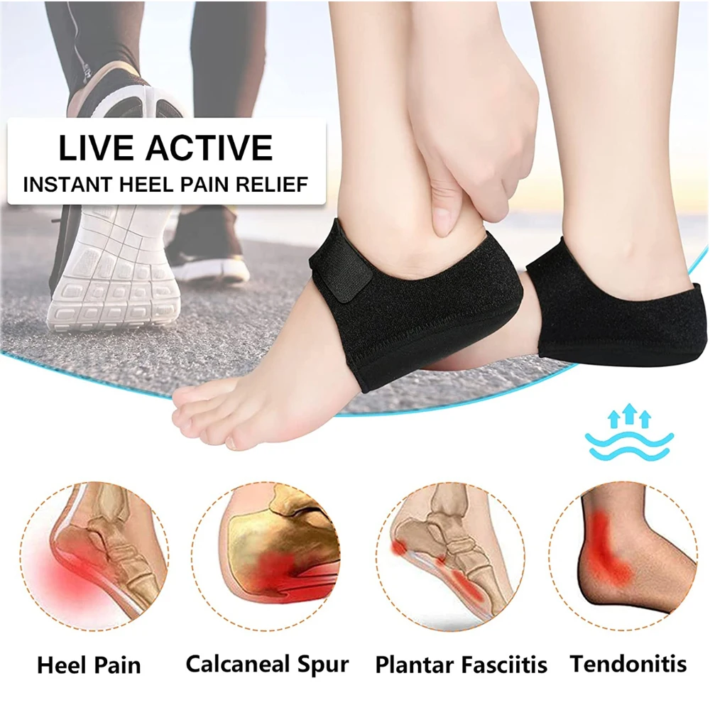 Plantar Fasciitis Heel Spur Foot Support With U-Shaped Silicone Gel Heel Cups for Heel Pain Relief Insoles for Man Woman Walking detail