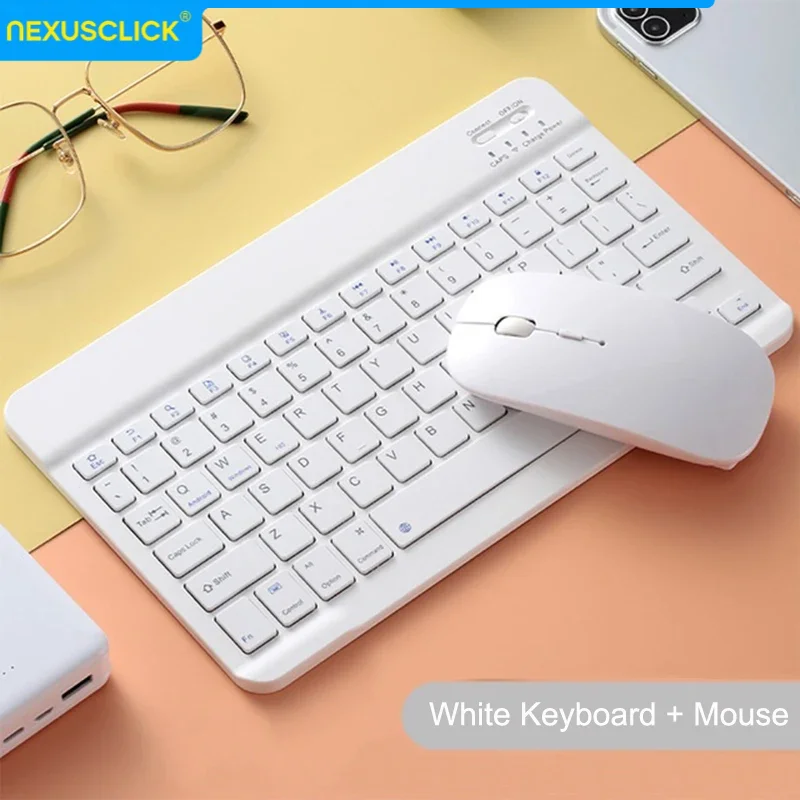 NexusClick Bluetooth Keyboard and Mouse For iPad Xiaomi Samsung Huawei Phone,Slim Mini Wireless Keyboard For Android IOS Windows product view